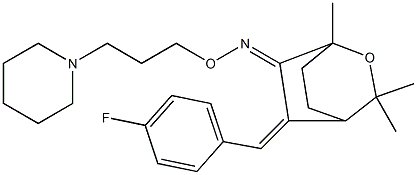5-[4-Fluorobenzylidene]-1,3,3-trimethyl-2-oxabicyclo[2.2.2]octan-6-one O-[3-piperidinopropyl]oxime
