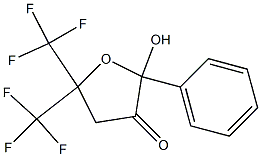 5,5-Bis(trifluoromethyl)-4,5-dihydro-2-hydroxy-2-phenyl-3(2H)-furanone Structural