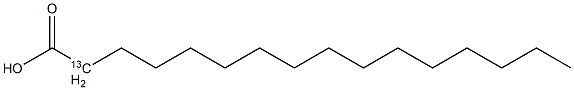 Hexadecanoic-2-13C Acid Structural