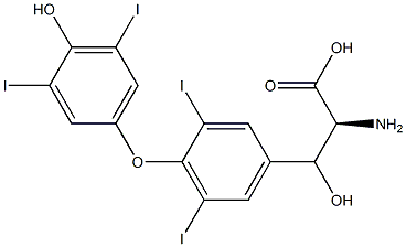 O-(4-Hydroxy-3,5-diiodophenyl)-3,5-diiodo-b-hydroxy-L-tyrosine Structural