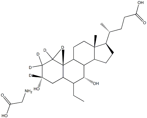Glycine 6-Ethylchenodeoxycholate-d5 Structural