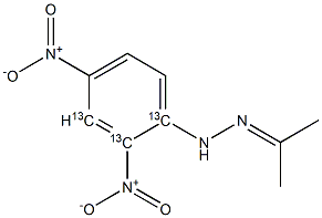 Acetone 2,4-Dinitrophenylhydrazone-13C3 Structural