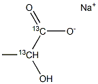 DL-Lactic Acid-13C2 Sodium Salt Structural
