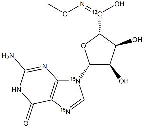 O-Methyloxime Guanosine-13C15N2 Structural