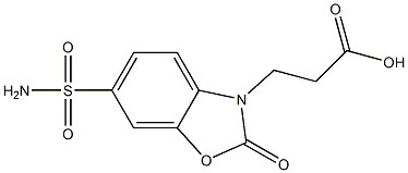 3-[6-(AMINOSULFONYL)-2-OXO-1,3-BENZOXAZOL-3(2H)-YL]PROPANOIC ACID Structural