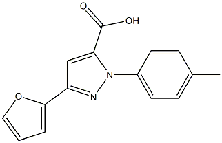 3-(2-FURYL)-1-(4-METHYLPHENYL)-1H-PYRAZOLE-5-CARBOXYLIC ACID Structural