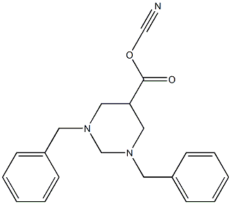 1,3-dibenzyl-5-cyanohexahydropyrimidine-5-carboxylic acid Structural