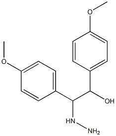 2-hydrazinyl-1,2-bis(4-methoxyphenyl)ethanol Structural