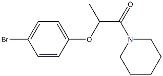 2-(4-bromophenoxy)-1-(piperidin-1-yl)propan-1-one Structural