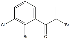 2-Bromo-1-(2-bromo-3-chlorophenyl)propan-1-one Structural