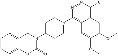 1-[4-[(3,4-Dihydro-2-oxo-2H-1,3-benzoxazin)-3-yl]piperidino]-4-chloro-6,7-dimethoxyphthalazine