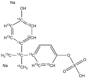 Bisphenol A Monosulfate Disodium-13C12 Structural