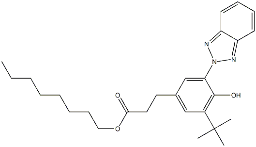 Octyl 3-[3-(2H-Benzotriazol-2-yl)-5-tert-butyl-4-hydroxyphenyl]propionate Structural