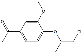 1-[4-(2-Chloro-1-methyl-ethoxy)-3-methoxy-phenyl]-ethanone Structural