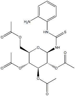 2,3,4,6-Tetra-O-acetyl-b-D-glucopyranosyl-N'-(2-aminophenyl)thiourea Structural