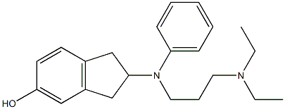 N-(3-(N,N-diethylamino)propyl)-N-phenyl-2-aminoindan-5-ol Structural