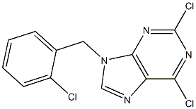 2,6-dichloro-9-(2-chlorobenzyl)-9H-purine Structural