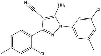 5-amino-1-(3-chloro-5-methylphenyl)-3-(2-chloro-4-methylphenyl)-1H-pyrazole-4-carbonitrile