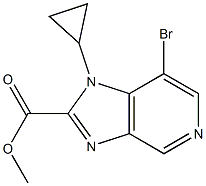 methyl 7-bromo-1-cyclopropyl-1H-imidazo[4,5-c]pyridine-2-carboxylate Structural