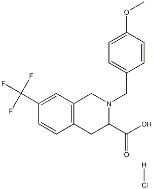 2-(4-methoxy-benzyl)-7-trifluoromethyl-1,2,3,4-tetrahydro-isoquinoline-3-carboxylic acid hydrochloride