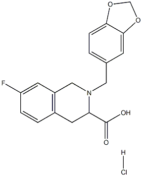 2-benzo[1,3]dioxol-5-ylmethyl-7-fluoro-1,2,3,4-tetrahydro-isoquinoline-3-carboxylic acid hydrochloride