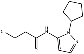 3-CHLORO-N-(1-CYCLOPENTYL-1H-PYRAZOL-5-YL)PROPANAMIDE Structural