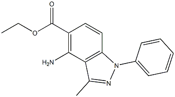 ETHYL 4-AMINO-3-METHYL-1-PHENYL-1H-INDAZOLE-5-CARBOXYLATE Structural