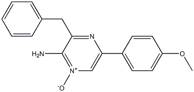 2-Amino-3-benzyl-5-(4'-methoxyphenyl)-pyrazine-1-oxide Structural