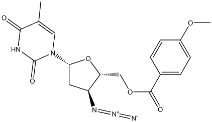 5'-O-Anisoyl-3'-azido-3'-deoxythymidine Structural