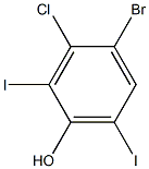 4-BROMO-3-CHLORO-2,6-DIIODOPHENOL Structural