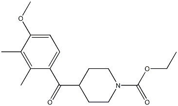 ETHYL 4-(4-METHOXY-2,3-DIMETHYLBENZOYL)PIPERIDINE-1-CARBOXYLATE Structural