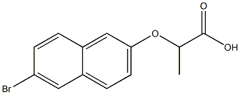 2-[(6-bromo-2-naphthyl)oxy]propanoic acid Structural