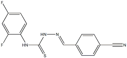 2-[(E)-(4-cyanophenyl)methylidene]-N-(2,4-difluorophenyl)-1-hydrazinecarbothioamide Structural