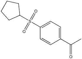 1-[4-(cyclopentylsulfonyl)phenyl]ethanone Structural