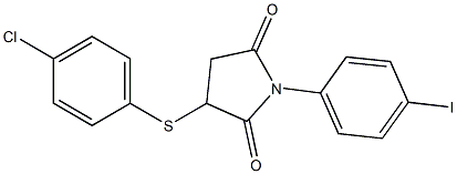 3-[(4-chlorophenyl)sulfanyl]-1-(4-iodophenyl)dihydro-1H-pyrrole-2,5-dione Structural