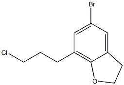 5-bromo-7-(3-chloropropyl)-2,3-dihydrobenzofuran Structural