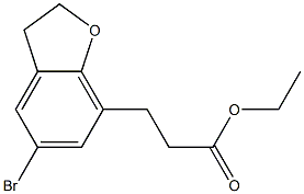 ethyl 3-(5-bromo-2,3-dihydrobenzofuran-7-yl)propanoate Structural