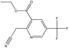 ethyl 2-(cyanomethyl)-5-(trifluoromethyl)nicotinate Structural