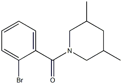 1-(2-bromobenzoyl)-3,5-dimethylpiperidine Structural