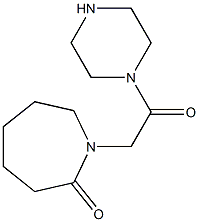 1-(2-oxo-2-piperazin-1-ylethyl)azepan-2-one Structural