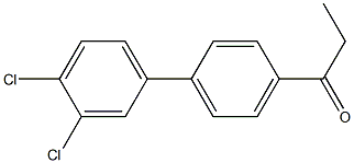 1-(3',4'-dichloro-1,1'-biphenyl-4-yl)propan-1-one Structural