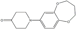 1-(3,4-dihydro-2H-1,5-benzodioxepin-7-yl)piperidin-4-one Structural