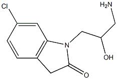 1-(3-amino-2-hydroxypropyl)-6-chloro-2,3-dihydro-1H-indol-2-one Structural