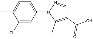 1-(3-chloro-4-methylphenyl)-5-methyl-1H-pyrazole-4-carboxylic acid Structural