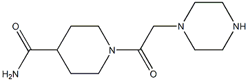 1-[2-(piperazin-1-yl)acetyl]piperidine-4-carboxamide Structural