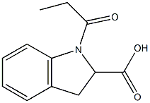 1-propanoyl-2,3-dihydro-1H-indole-2-carboxylic acid Structural