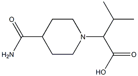 2-(4-carbamoylpiperidin-1-yl)-3-methylbutanoic acid Structural