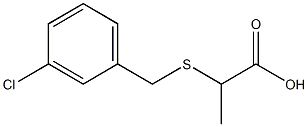 2-[(3-chlorobenzyl)thio]propanoic acid Structural