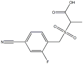 2-[(4-cyano-2-fluorobenzyl)sulfonyl]propanoic acid