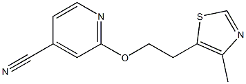 2-[2-(4-methyl-1,3-thiazol-5-yl)ethoxy]isonicotinonitrile Structural